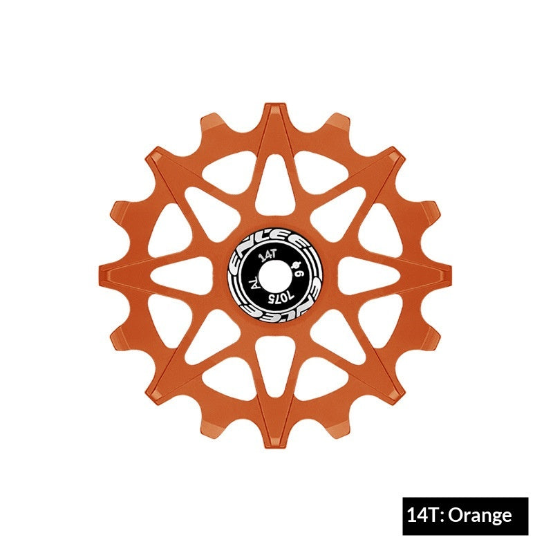 Positive derailleur and negative teeth