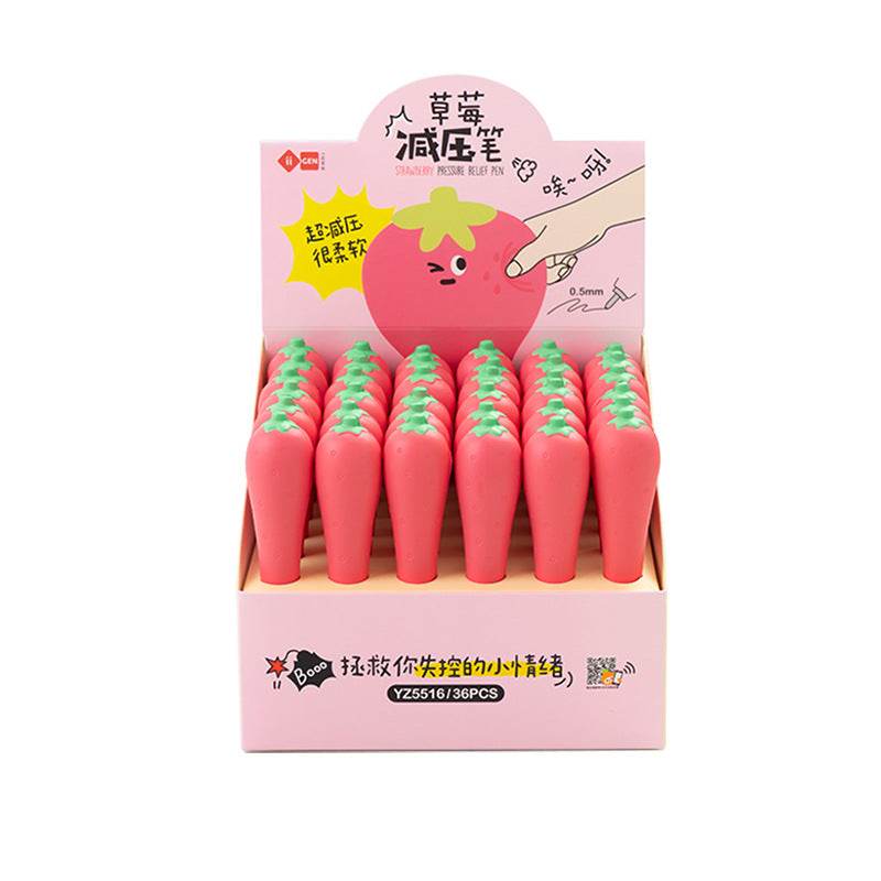 Stylo de décompression de dessin animé Cactus Gel Stylo de décompression créatif