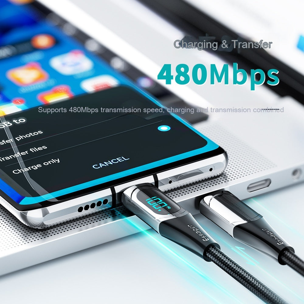 Câble de données de charge rapide 100W Dual Type-c Super Fast