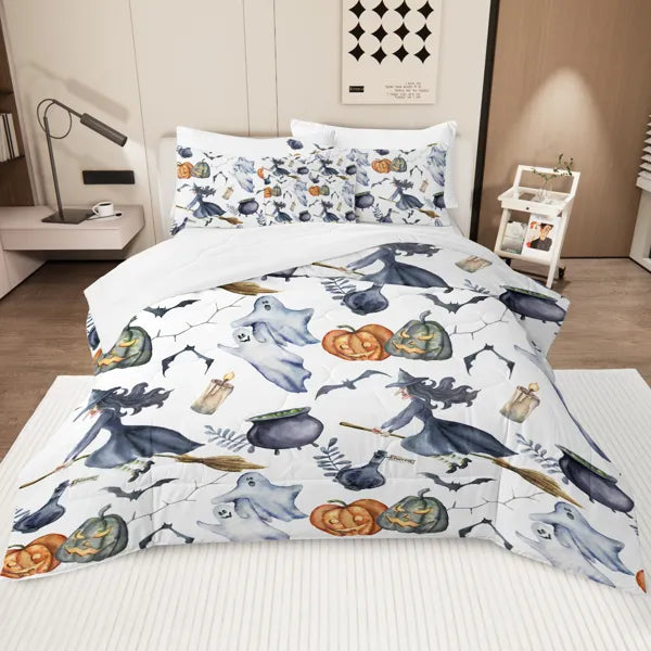 8 pièces Halloween Comforter Set