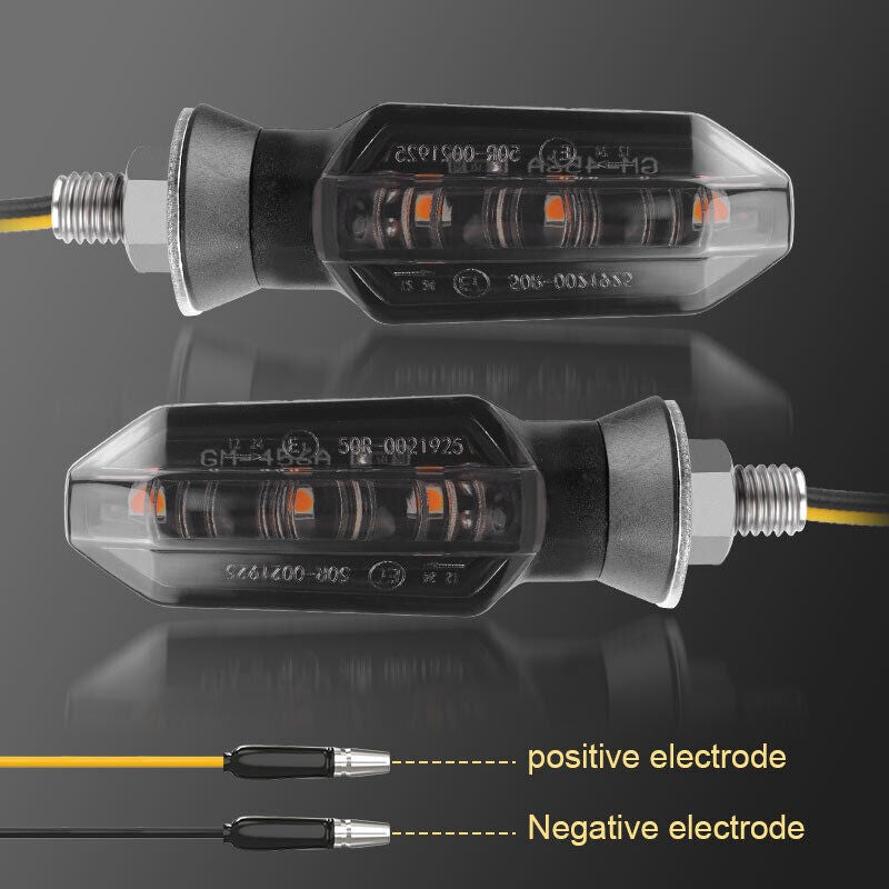 2Pcs moto moto tourner feux de signalisation indicateurs lampe Amber Mini LED 12V