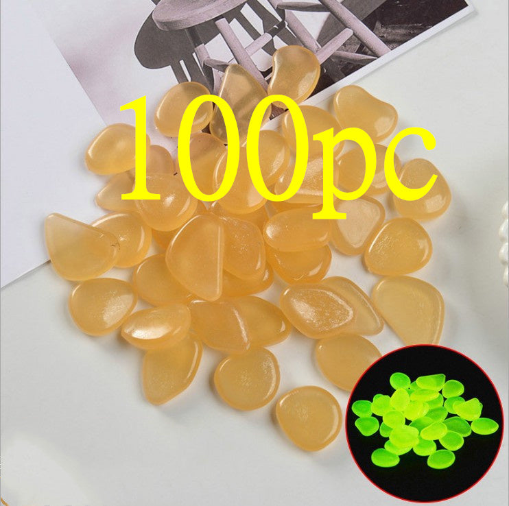 Pierres lumineuses Aquarium fluorescent Pebbles Fish Tank Jardin Pierres lumineuses