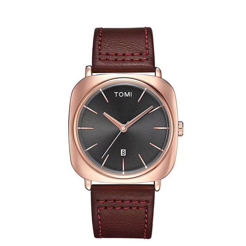 Calendrier carré Montre de mode pour hommes d'affaires
