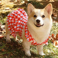 Rouge Plaid petite robe de chien fille printemps vêtements de chat avec patron de coeur été robes de Pet Fo