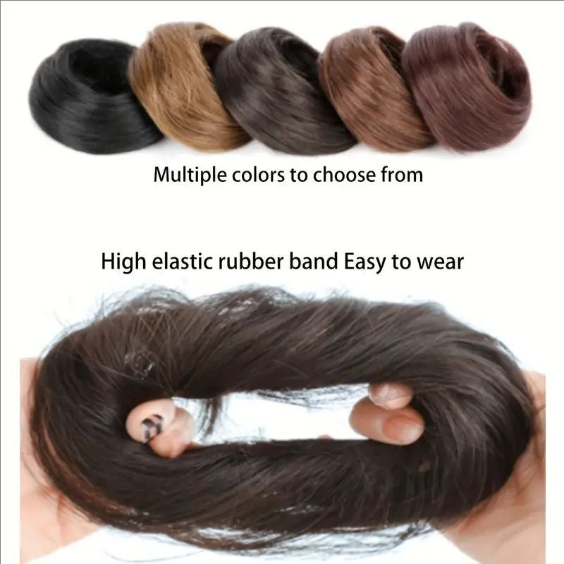 Simulation de boucles de cheveux féminines avec perruque et bande de caoutchouc