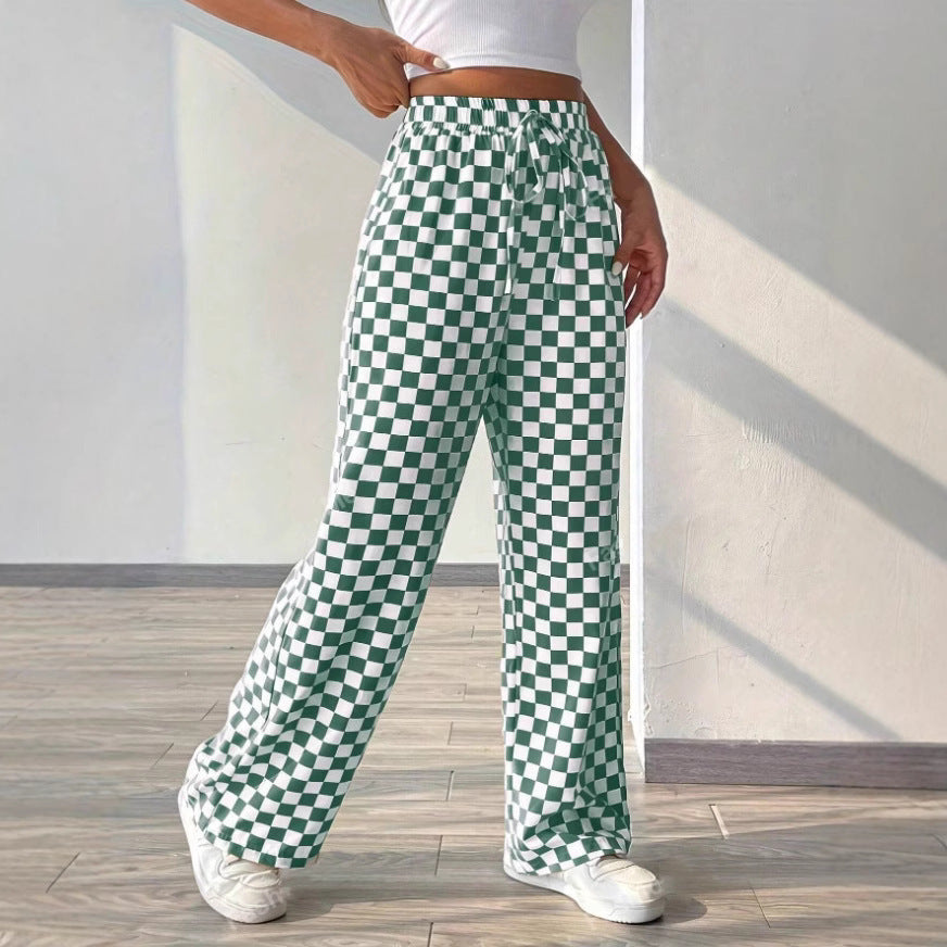 Pantalons à plis imprimés pour femmes