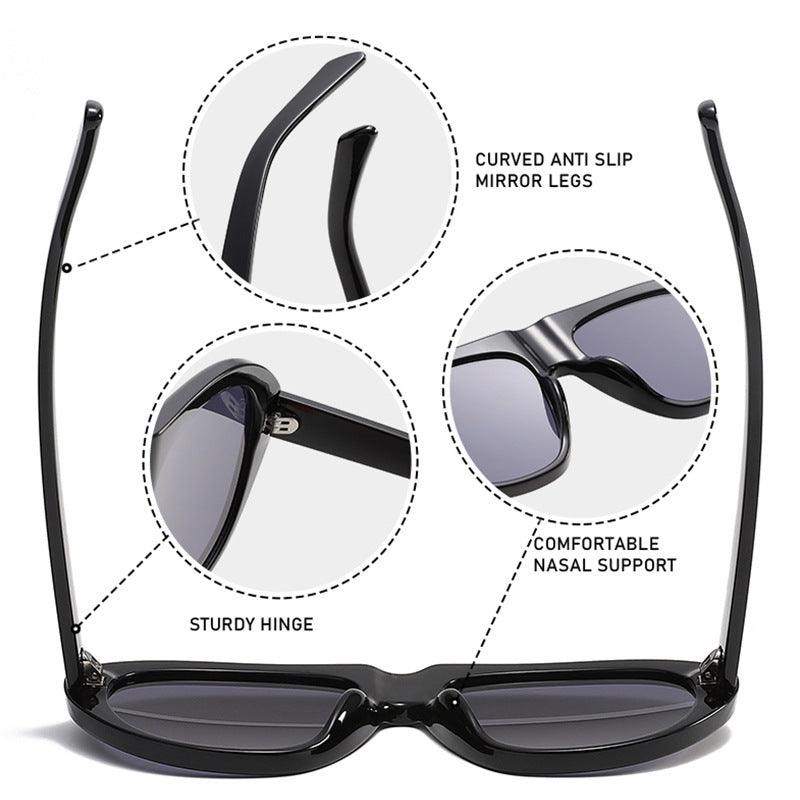 3706 Lunettes de soleil Aviator surdimensionnées