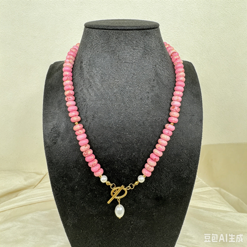 Collier en pierre naturelle Turquoise Pearl