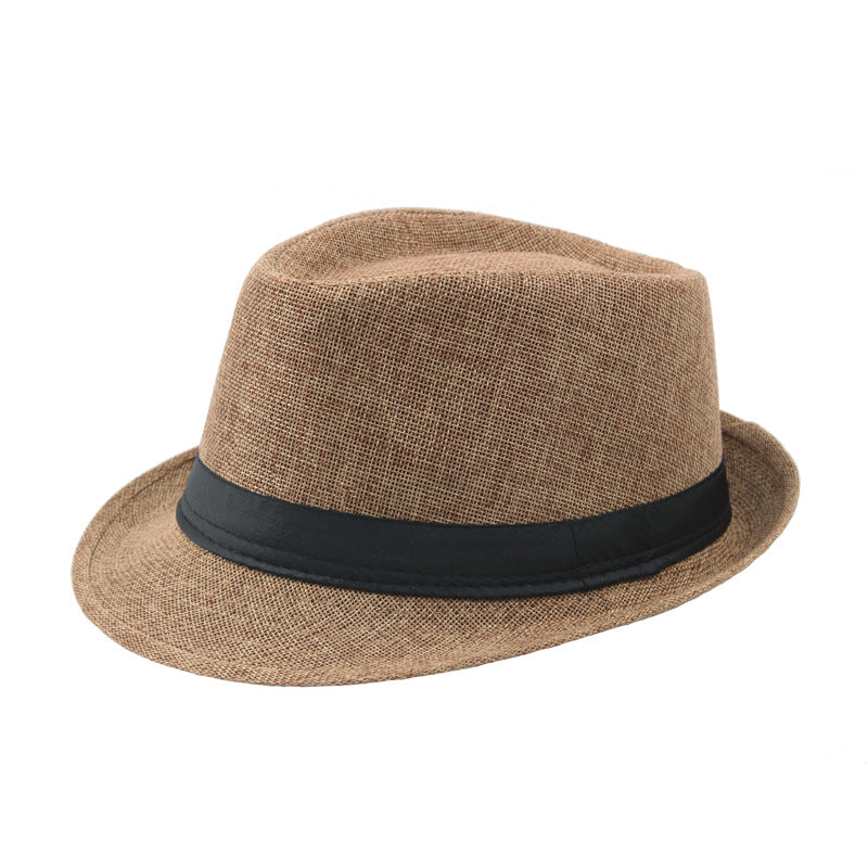 Mode Personnalité Lin Chapeau Top Hommes