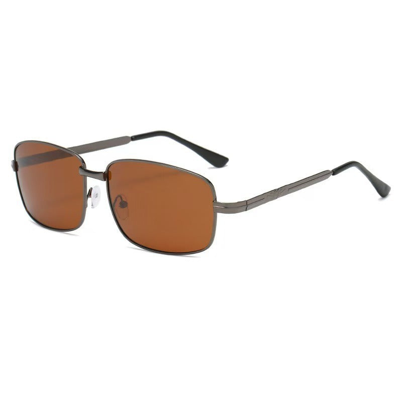 Lunettes de soleil carrées polarisés Hommes Protection UV