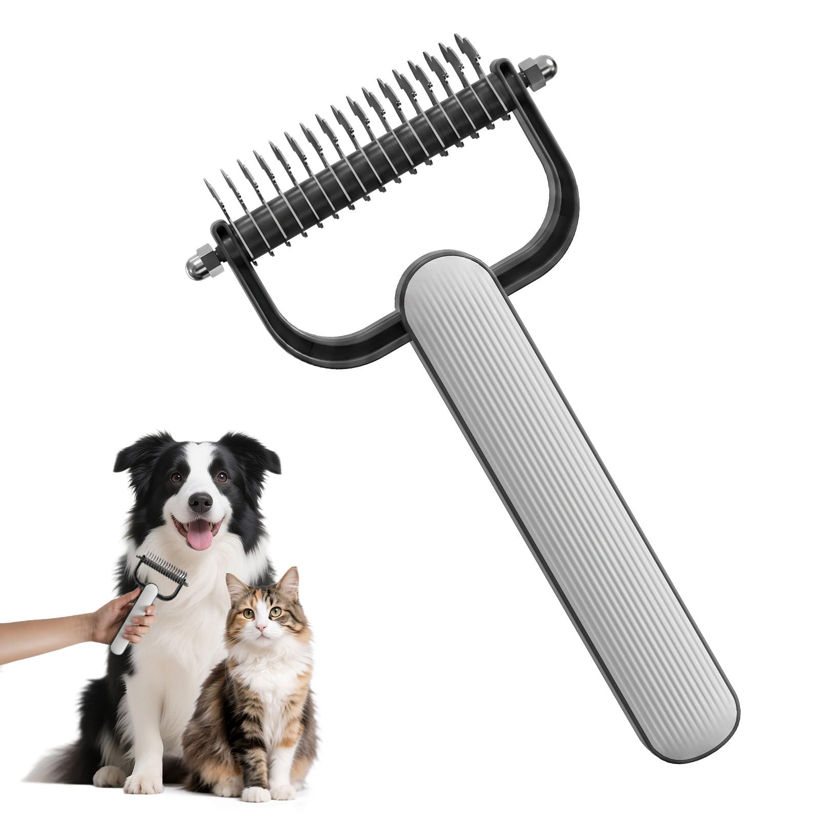 Peigne de dématage à double face pour chiens et chats