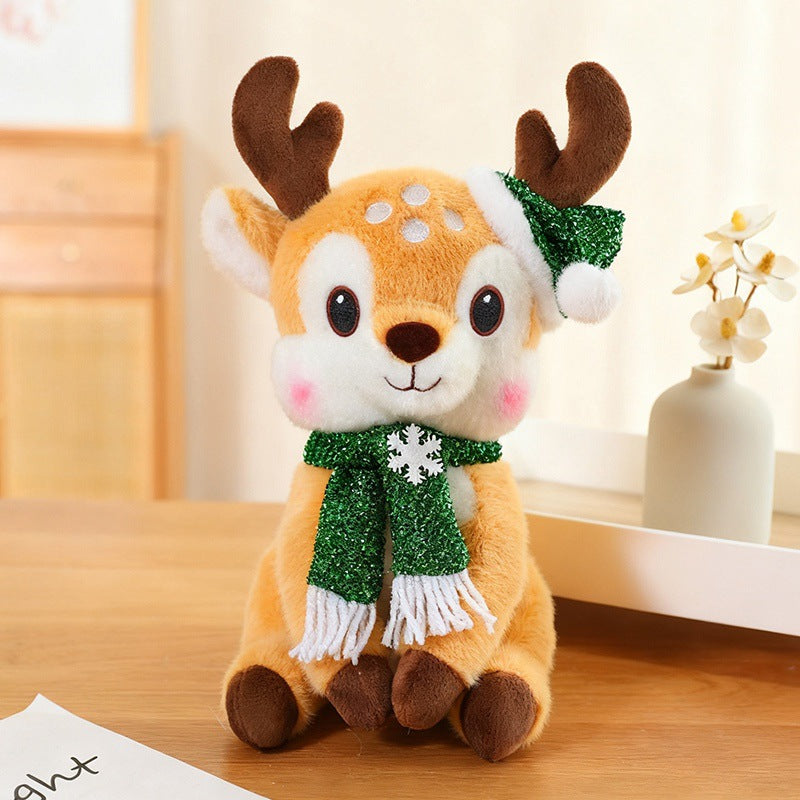Jouet mignon en peluche de cerf de Noël