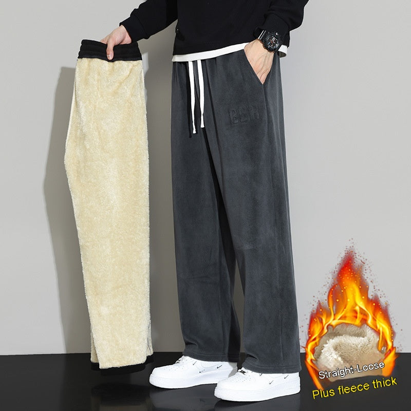 Pantalon casual en cachemire pour hommes d'hiver