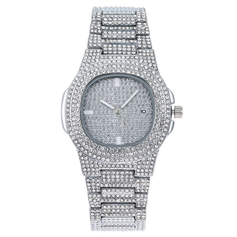 Starry Sky Full-Diamond Calendrier Femmes Montre