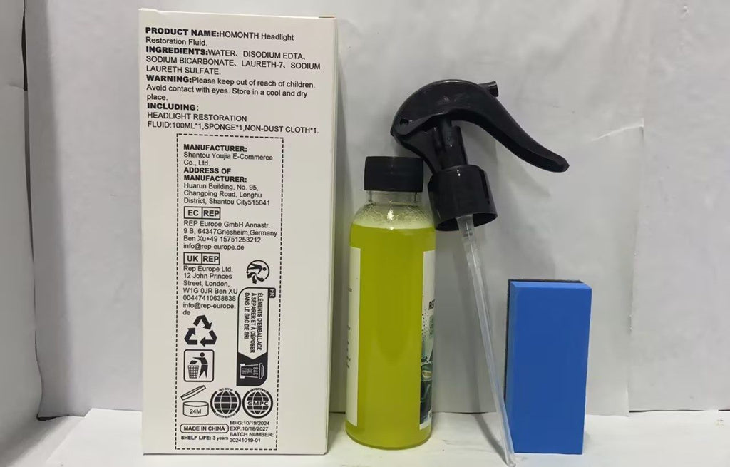 HOMONTH Automotive Headlight Lens Care Kit