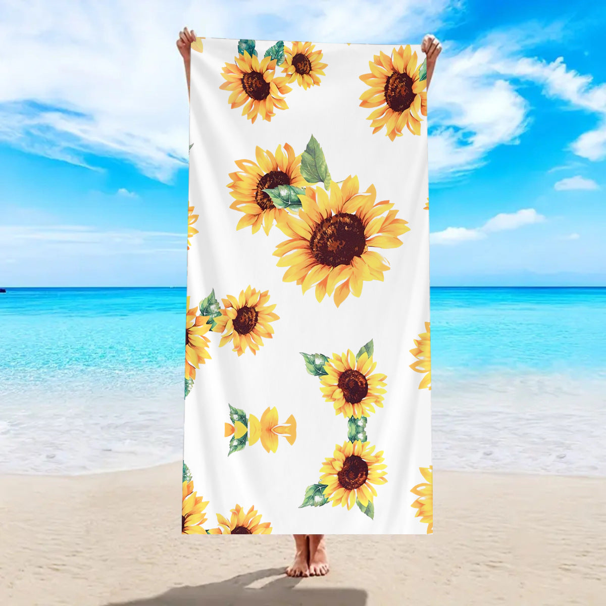 Serviette de bain de plage Microfibre à séchage rapide Velvet double face