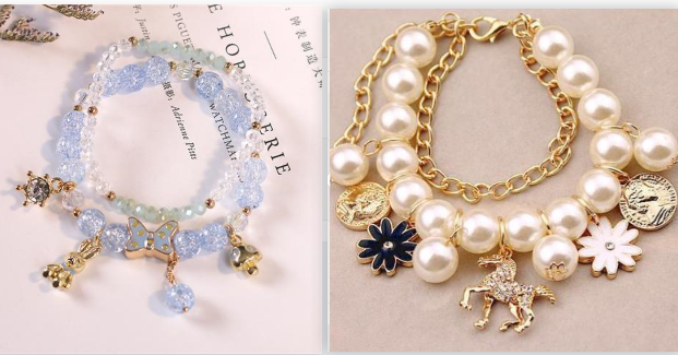 Bracelet de fleurs de perles