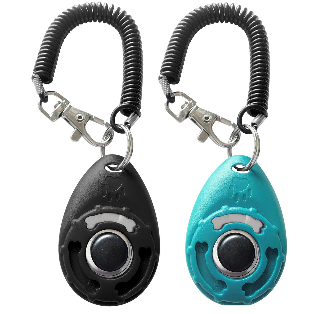 Clicateur d'entraînement pour chien avec boucle de fer et porte-clés - Clicateurs d'entraînement pour chien pour chiot