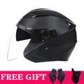 Casque de moto Double Lens Retro Casque d'équitation