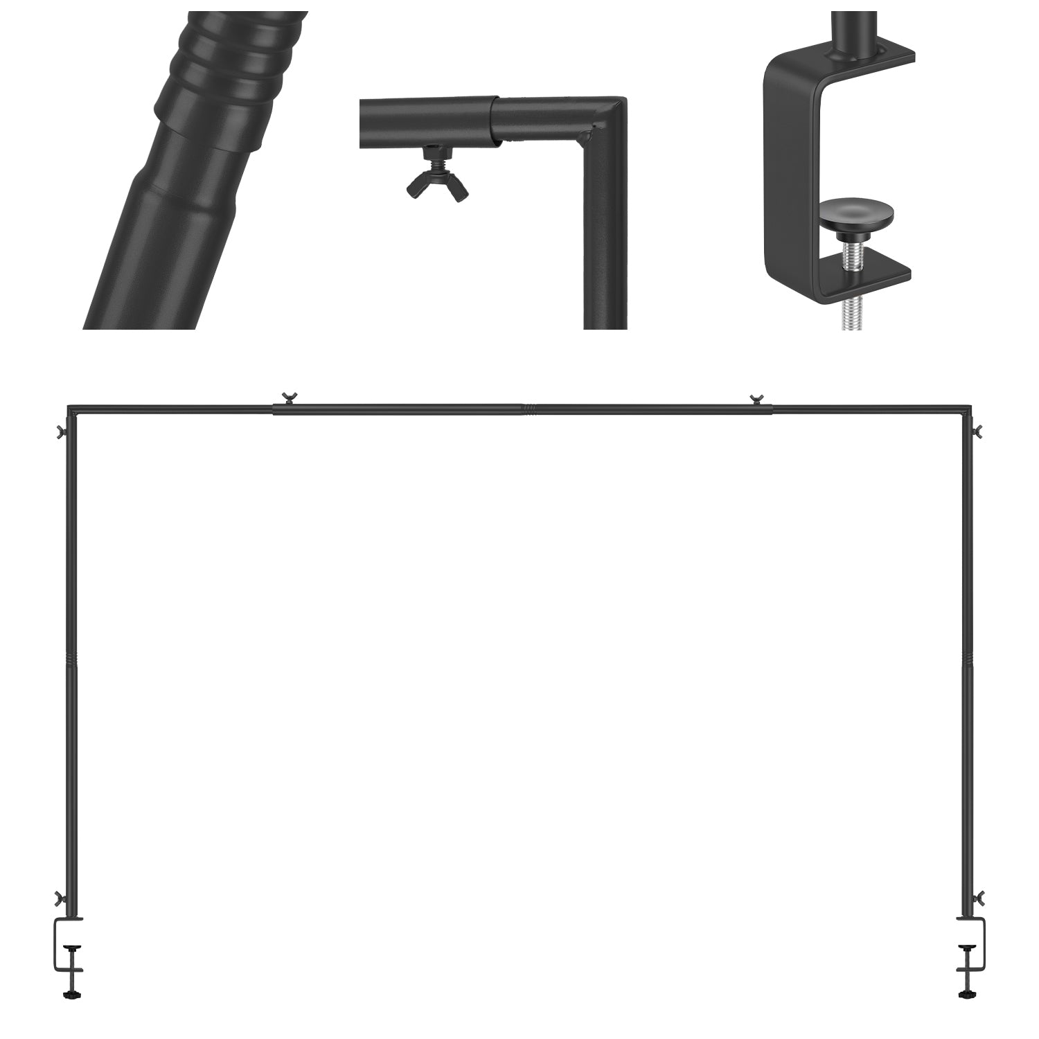 2Pcs ou 1Pcs Options sur le support de la table avec pinces 32-113 en largeur 33-76 en hauteur Ad