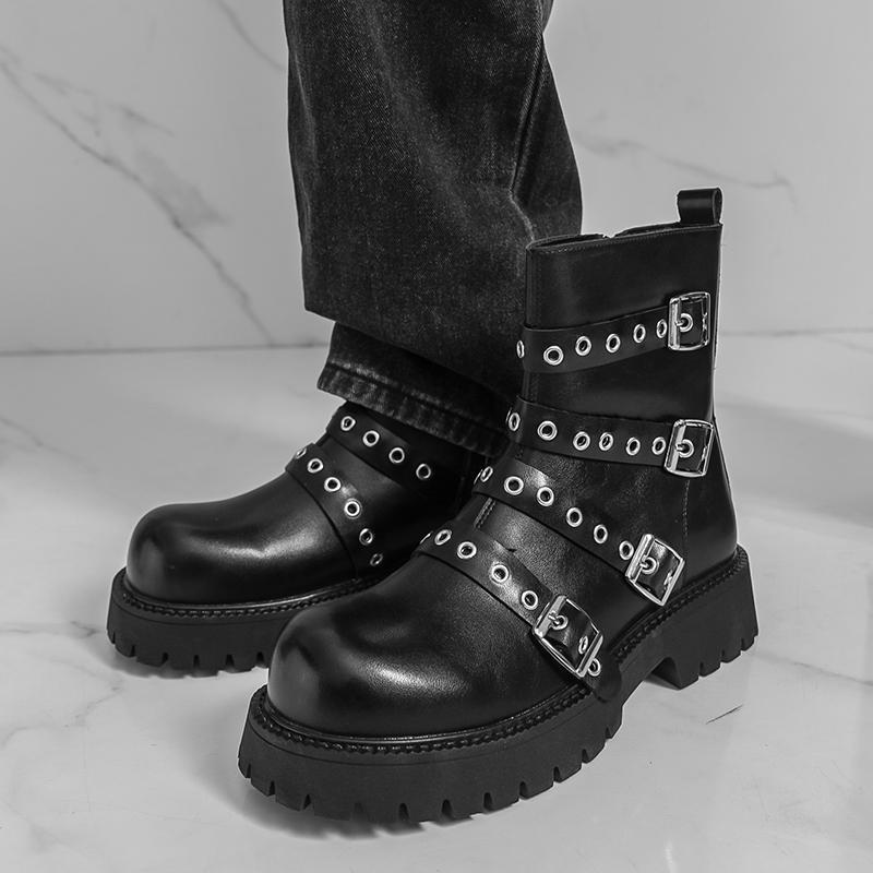 Chaussures en cuir haut de gamme Dr Martens-style Bottes