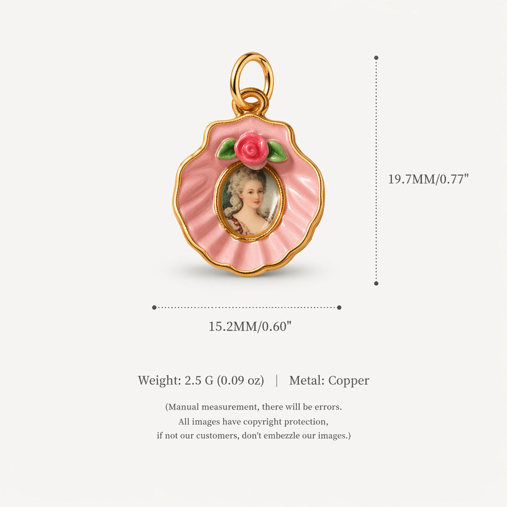 Pendentif coeur aimant Shell et accessoires Boweveryday