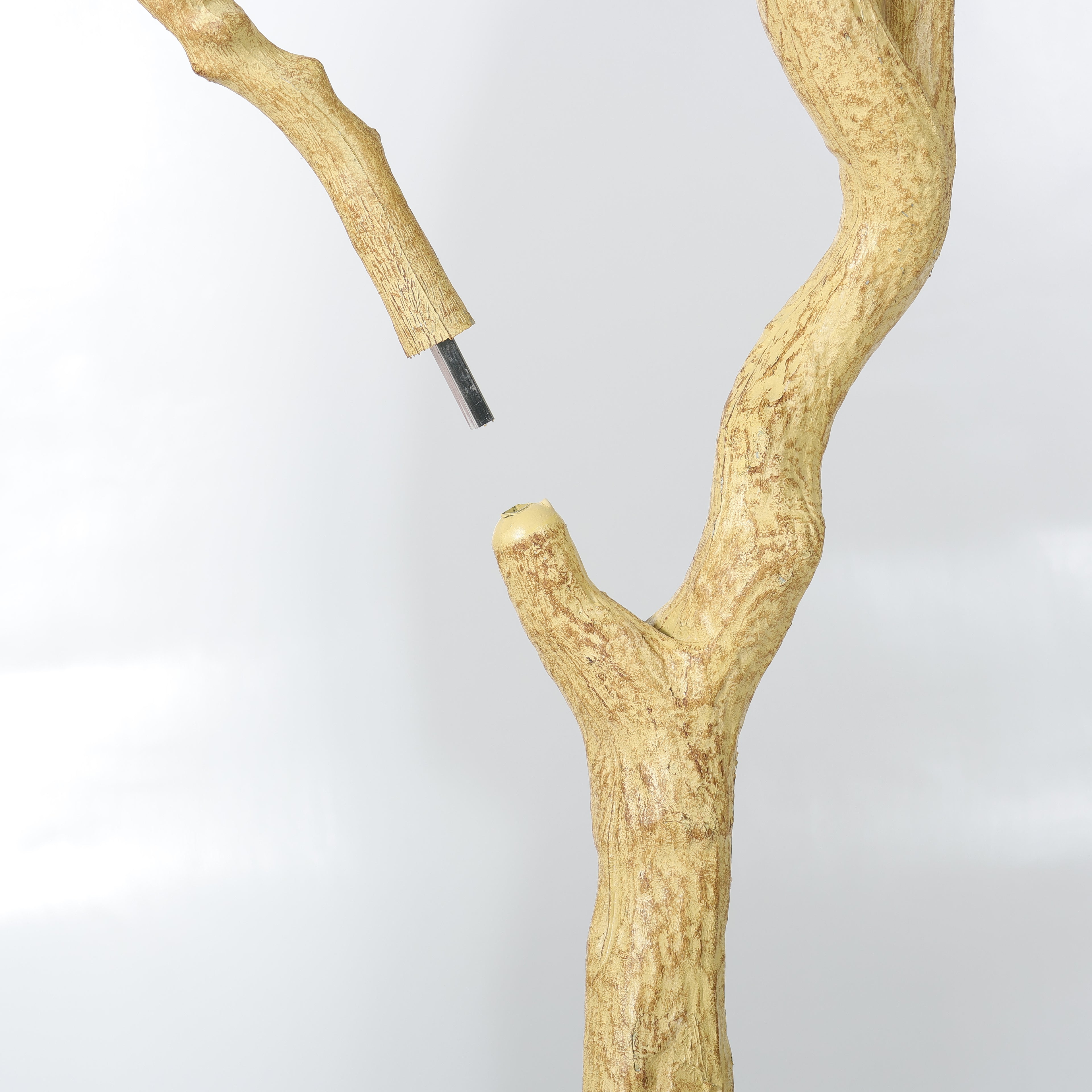 8.2FT Arbre olivier artificiel avec grand pot blanc décoratif