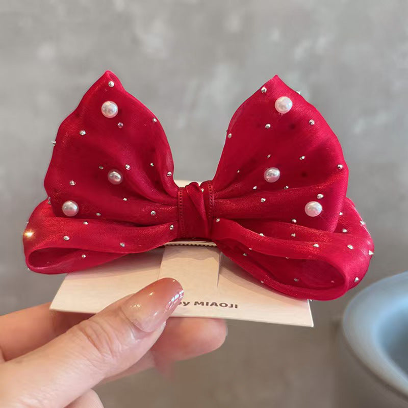 SpringSummer Kids Clip cheveux avec trois dimensions Pearl Big Bow