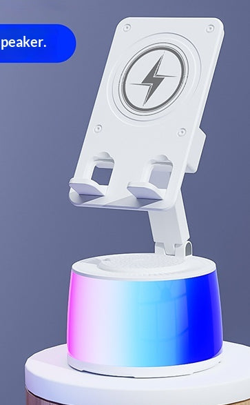 Haut-parleur Bluetooth inductif multifonctionnel Portable pliant et rotant Stand