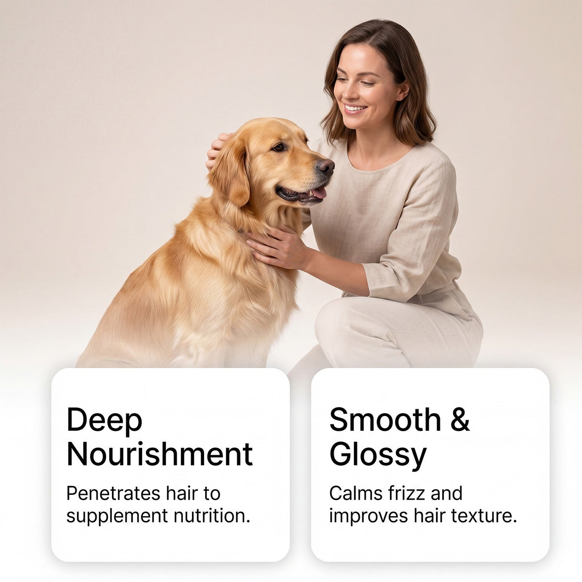Aeljoy conditionneur de cheveux chien doux nettoyage et soins pour les animaux