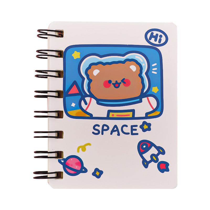 Carnet de notes de poche portatif à glissière d'astronaute