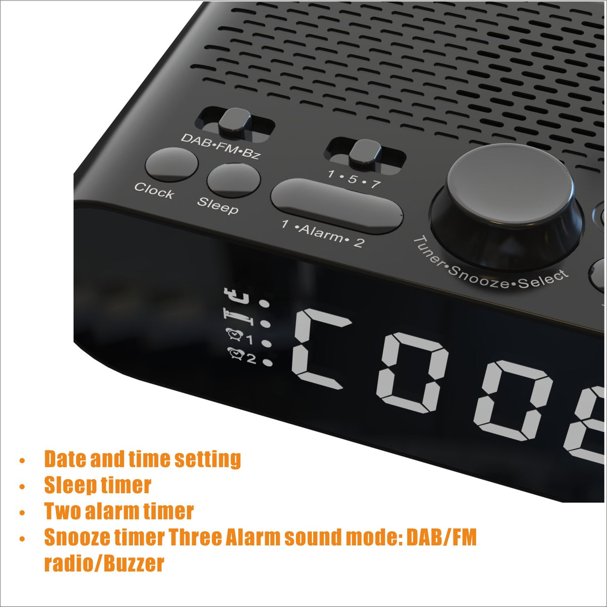 Contrôle européen de l'horloge DABFM Radio Support Bluetooth avec Diaphragme Basse