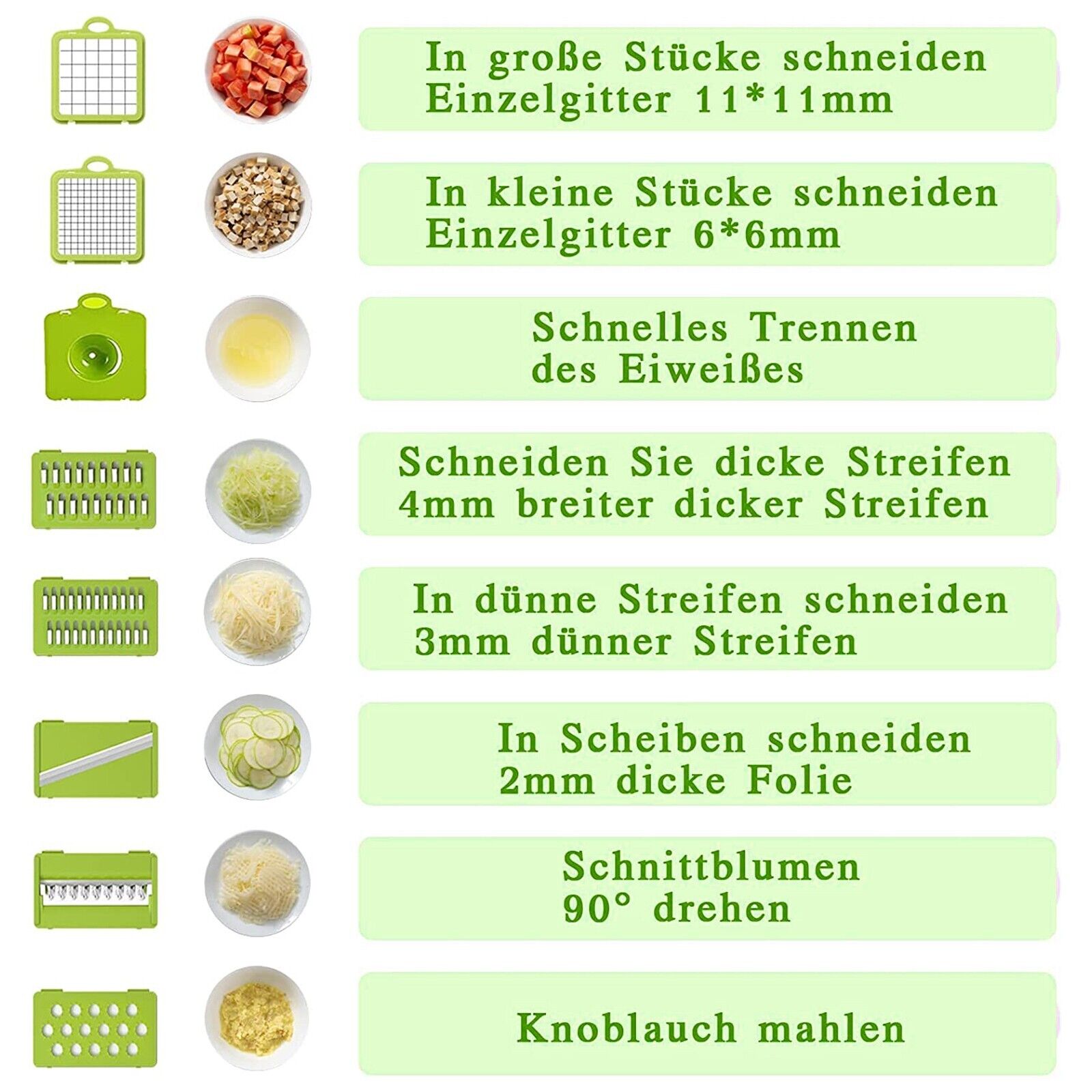 16 Dans 1 coupe de légumes