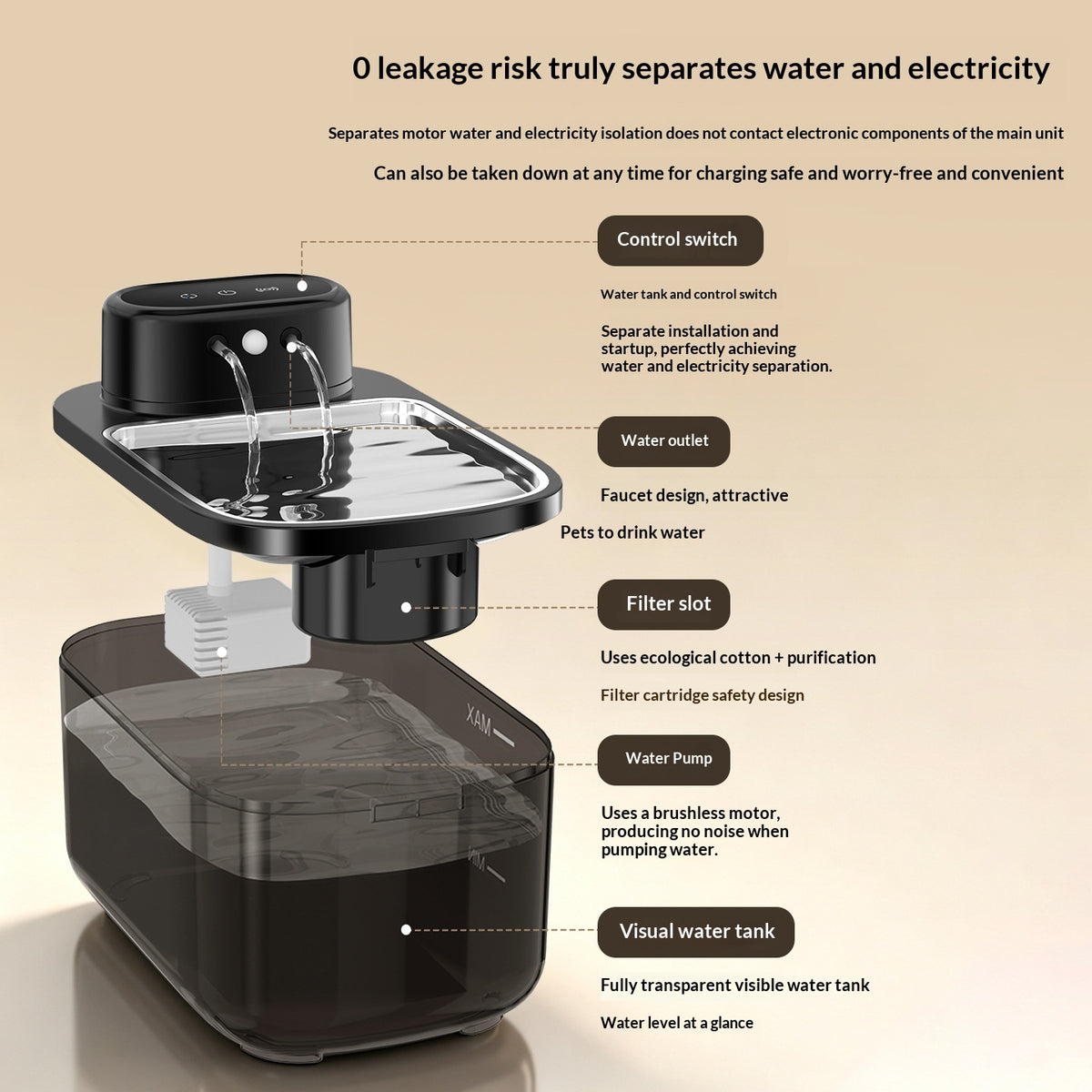 Distributeur d'eau intelligent à induction de grande capacité