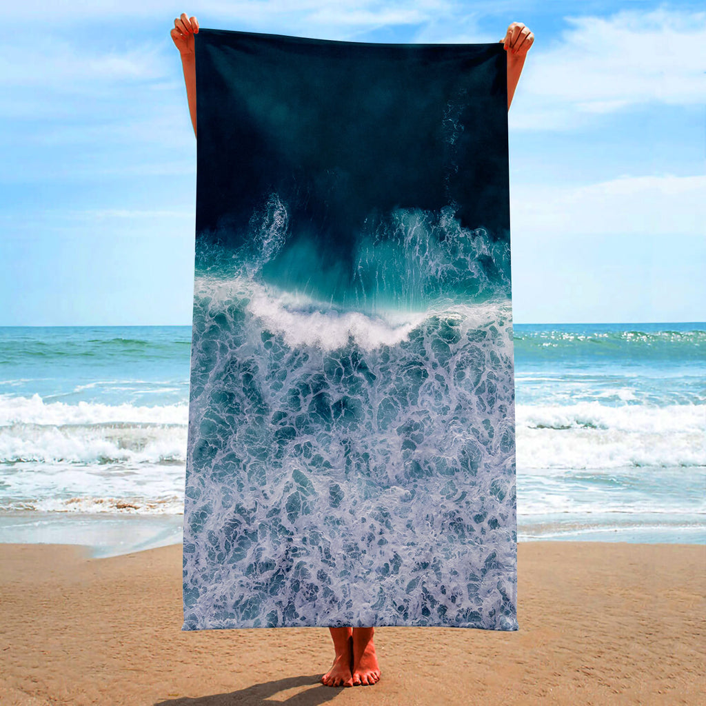Serviette plate tissée ultra fine en fibre carrée de plage