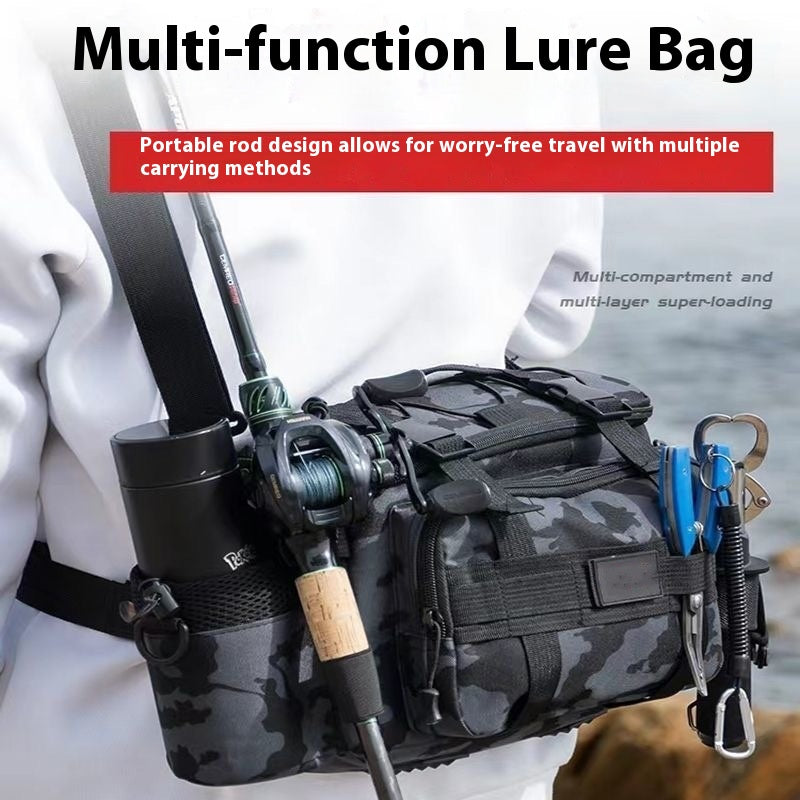 Équipement de pêche Luya Crossbody Sac de rangement multifonctionnel