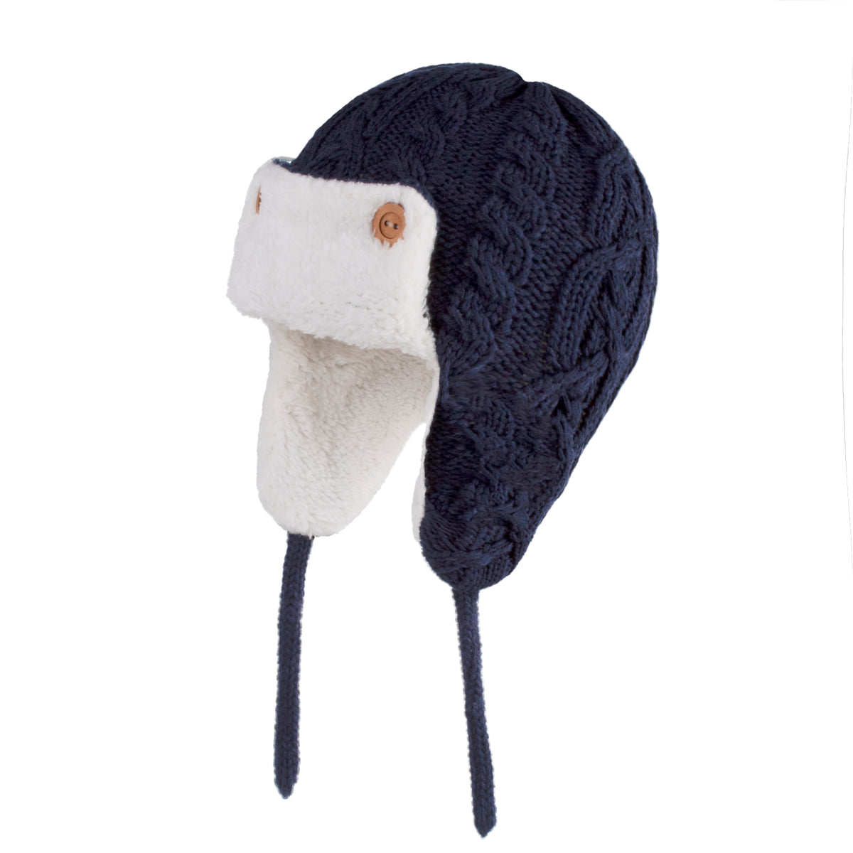 Chapeau en laine pour enfants avec protection de l'oreille en velours