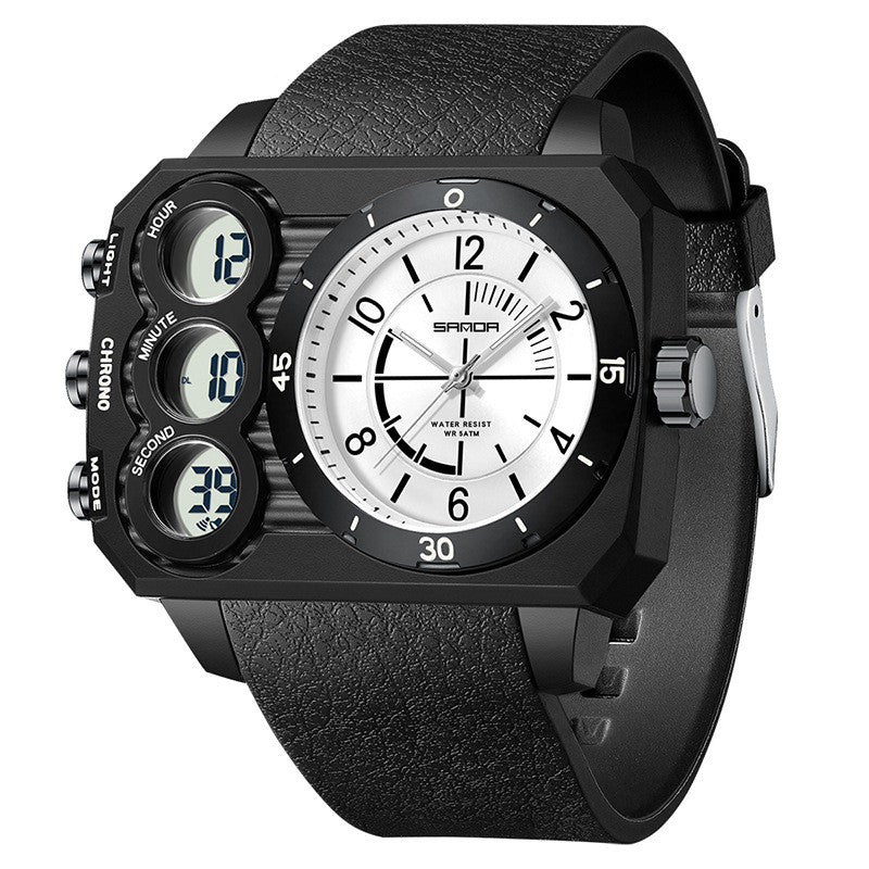 Montre Outdoor Sports Waterproof pour hommes avec un grand cadran et double affichage
