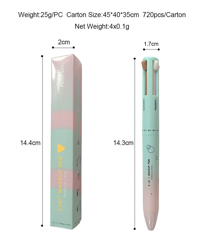 4 stylo de maquillage en 1 stylo de maquillage multifonctionnel avec eyeliner