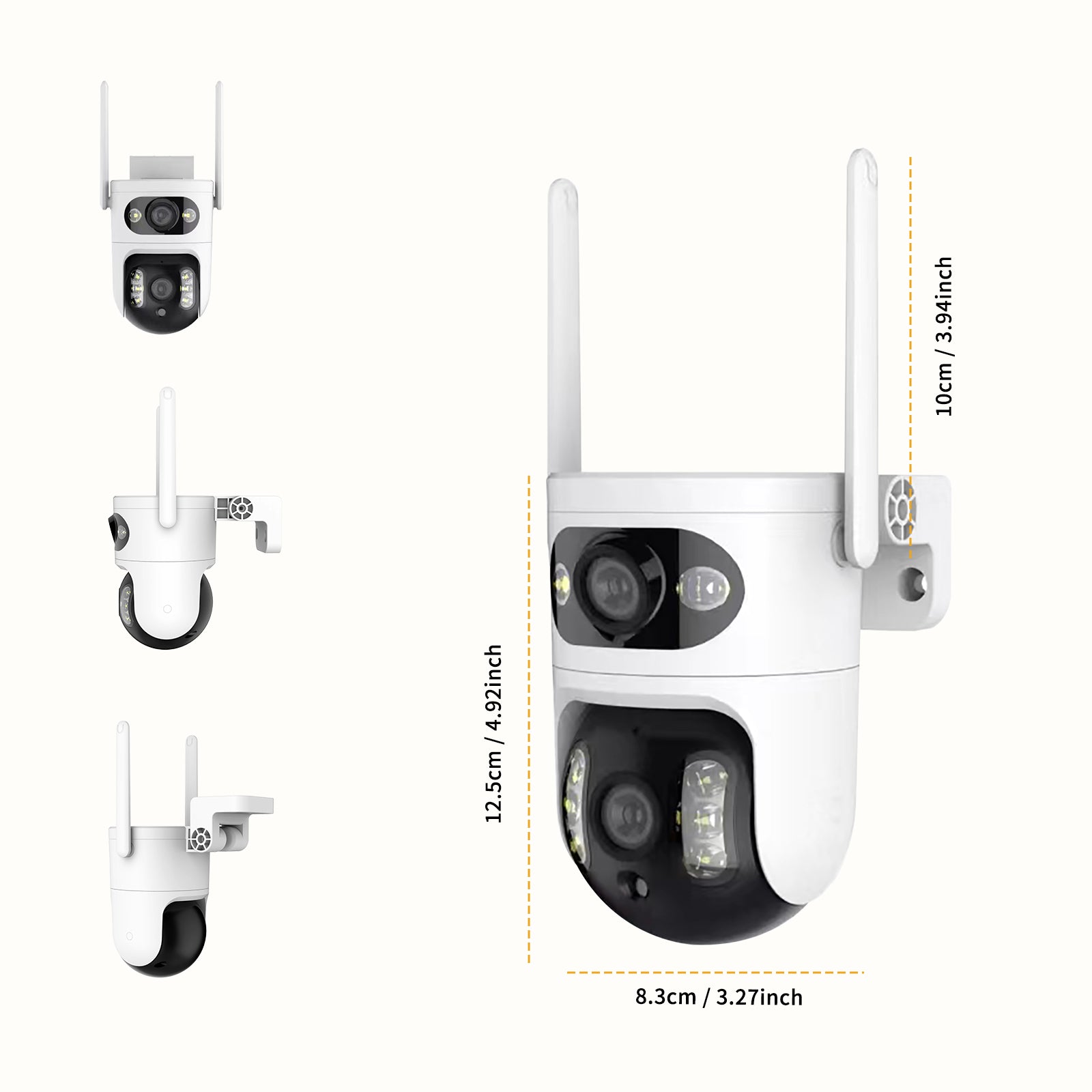 Uniquement auto-prise... Caméra de surveillance Caméra à dôme jumelle