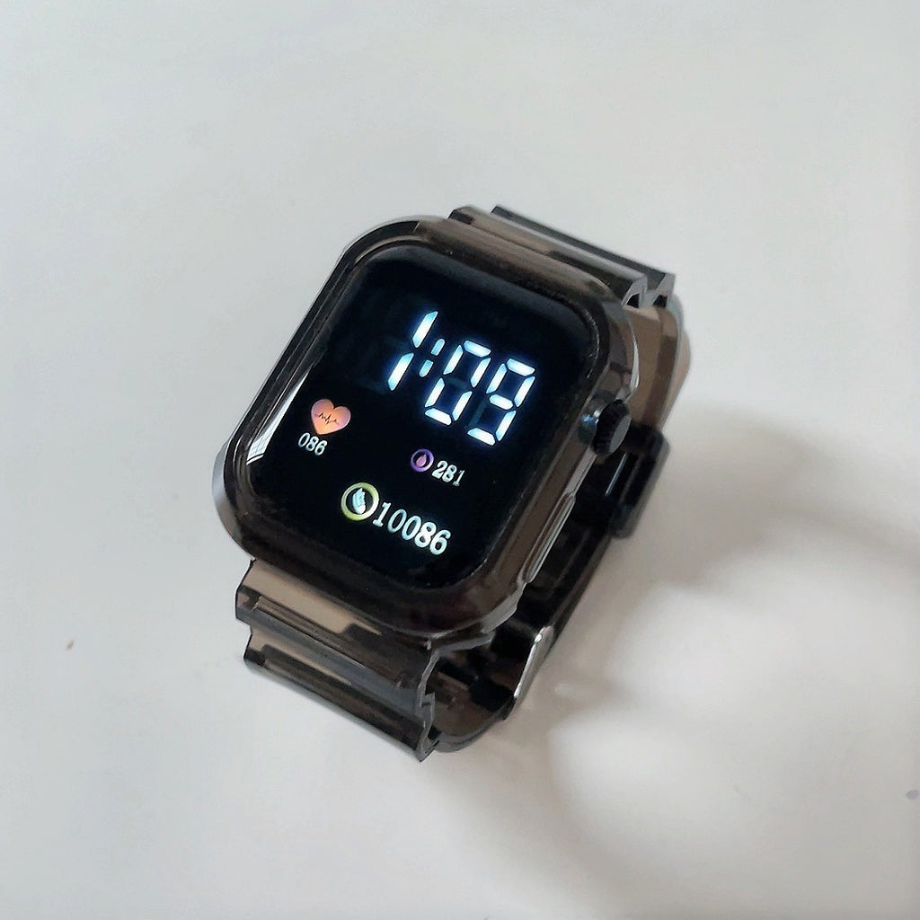 Montre électronique à LED carrée