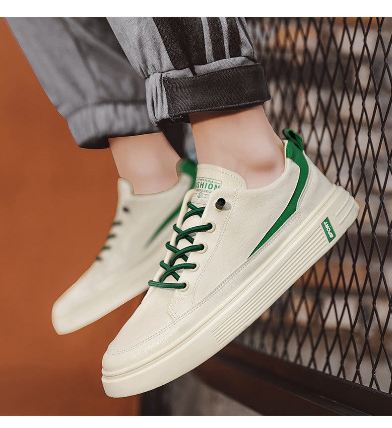 Style coréen Fashionable All-match Blanc Chaussures Homme mince Casual Respirant Toile Sneaker