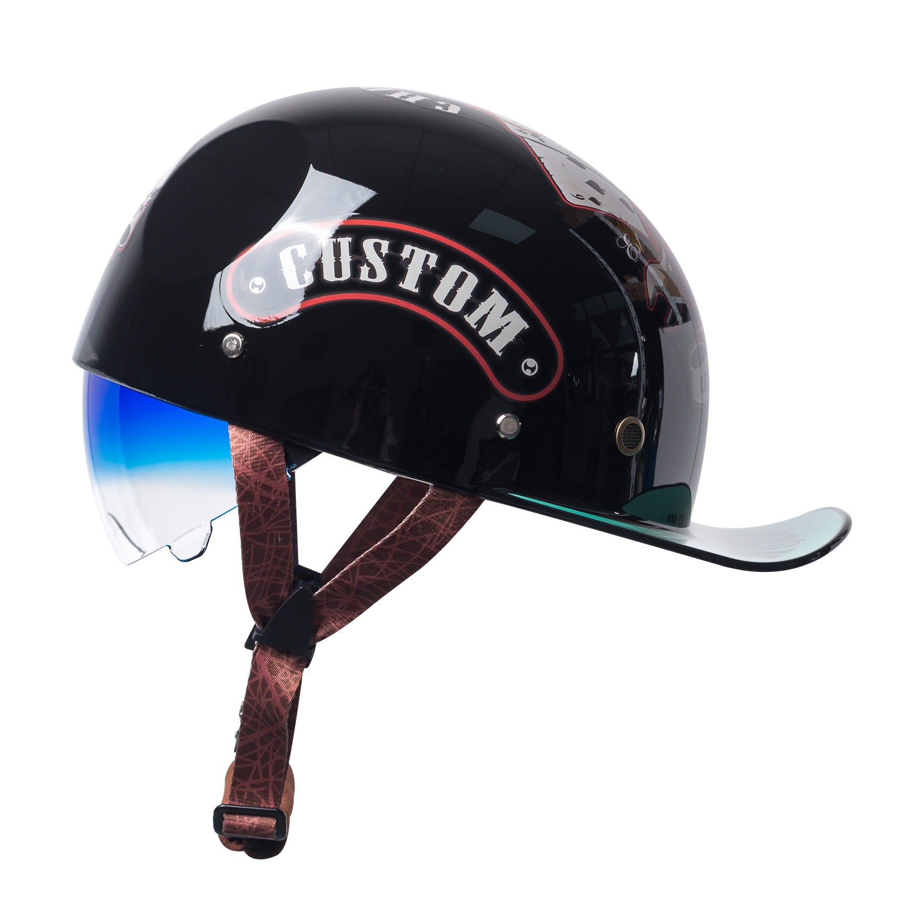 Casque de vélo électrique pour hommes Retro Half Helmet