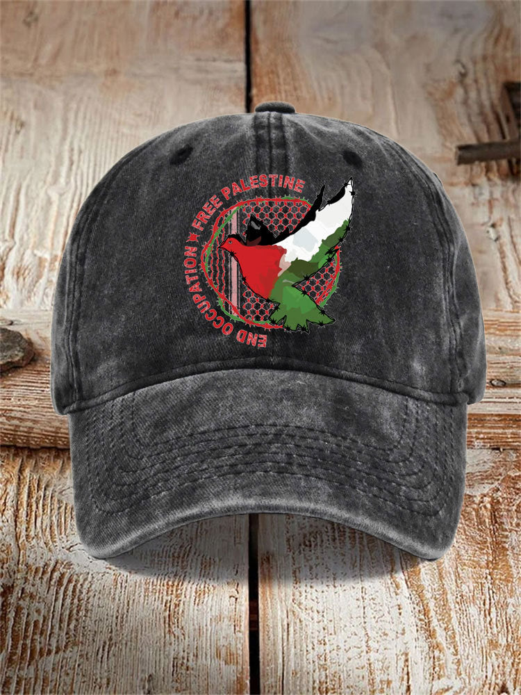 Chapeau imprimé en coton lavé Dad Cap Hommes Retro Casquette de baseball Soft Top Sun Hat