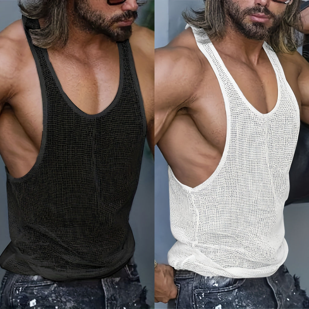 Chemise de bas de couleur solide porter un Veste en forme de I tricoté casual