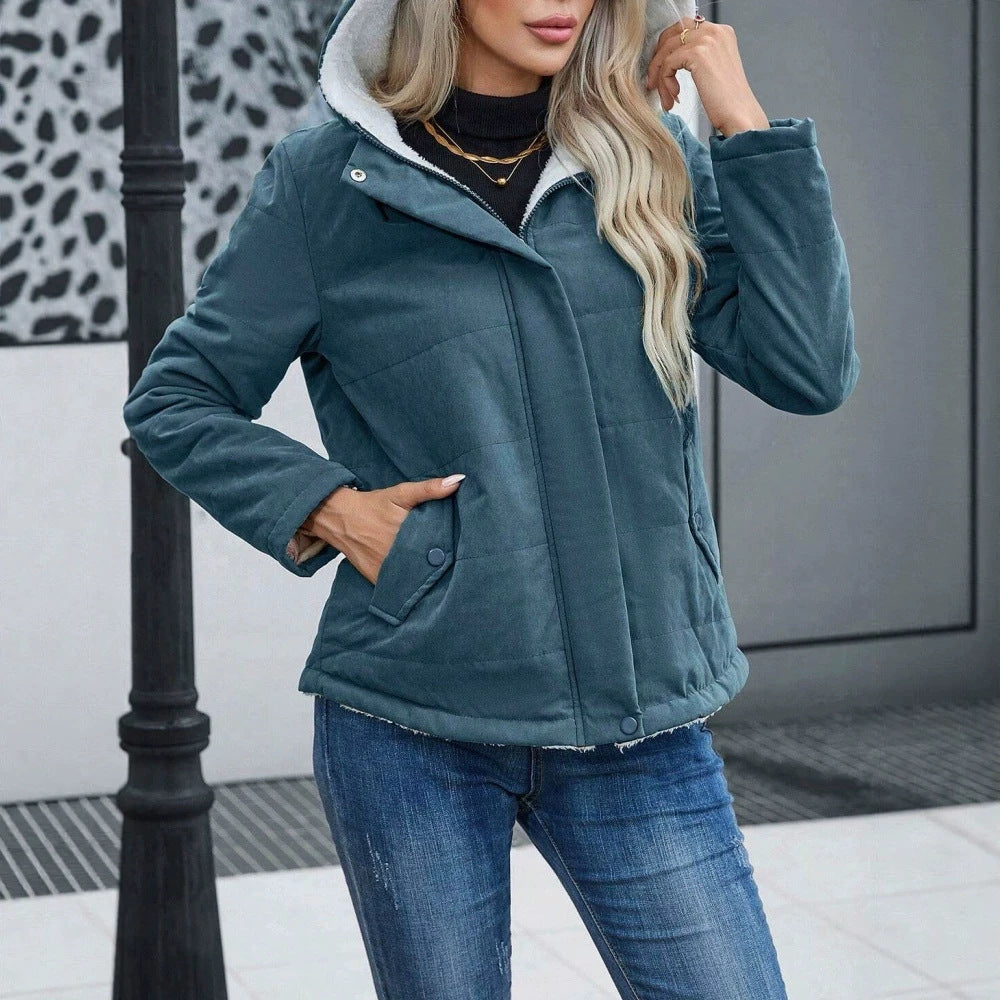 Manteau de coton à capuche à capuche à capuche plus taille