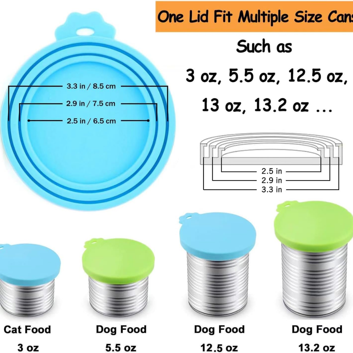 Aliments pour animaux de compagnie peuvent couvrir silicone can lids pour chiens et chats