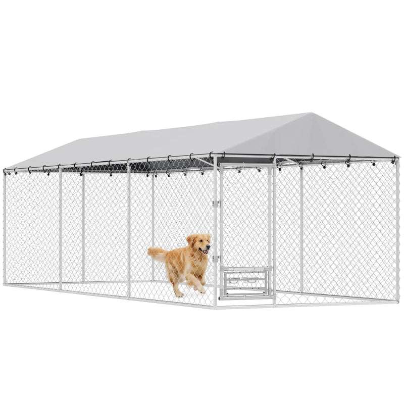 Dog Kennel Outdoor Dog Run Waterproof UV-Resist Cover Lockable Door Ajustable Bols 20 X