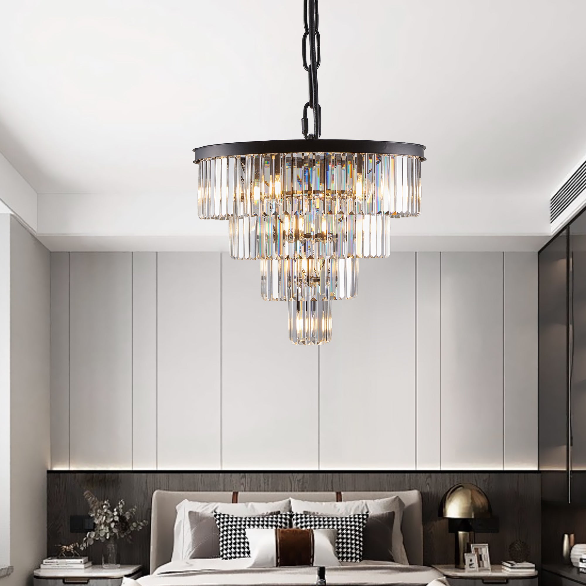 (Même que W1340P188542/L5007-600-B) 24" Cristal contemporain Moderne Chandeliers Cristal Cei