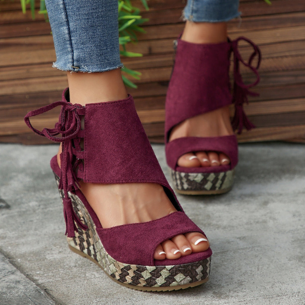 Sandales de plate-forme à talons hauts pour femmes